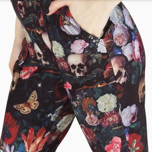 XS Black Milk Garden of Ancient Dead Cuffed Pants